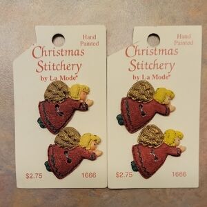 Vtg. La Mode Angel Buttons